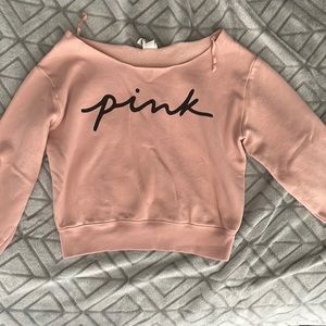 PINK cropped sweatshirt